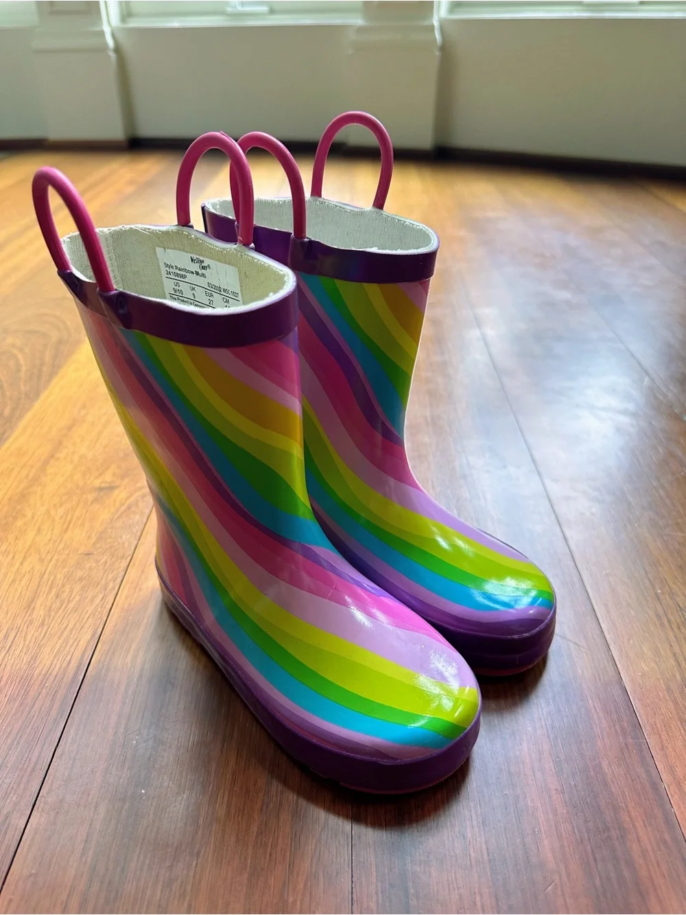 Western Chief Kids Rainbow Rain Boot, Size 9/10 Little Kid